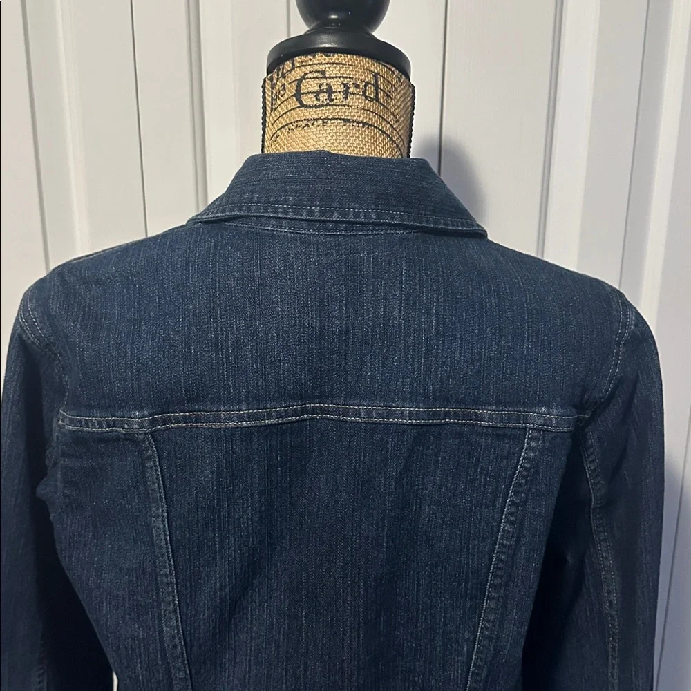 Banana Republic Dark Blue Denim Jacket - Women's Classic Jean Coat